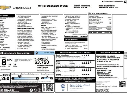 Used 2021 Chevrolet Silverado 1500 LT AWD/4WD image 1
