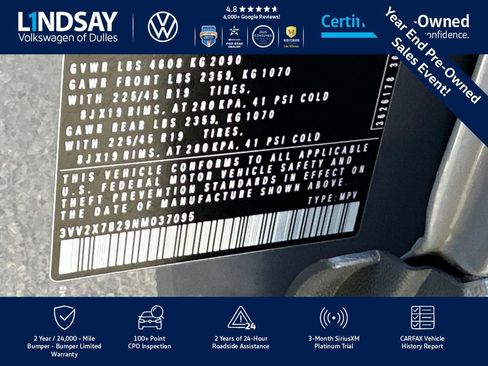 Certified 2022 Volkswagen Taos SEL w/ Panoramic Sunroof Package image 27