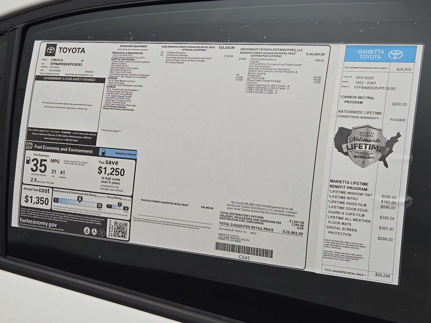 New 2027 Toyota Corolla LE w/ LE Premium Package FWD image 33