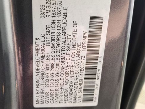 New 2026 Honda Odyssey EX-L image 29