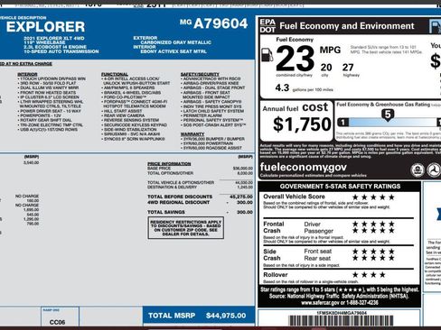 Certified 2021 Ford Explorer XLT w/ Equipment Group 202A AWD/4WD image 4