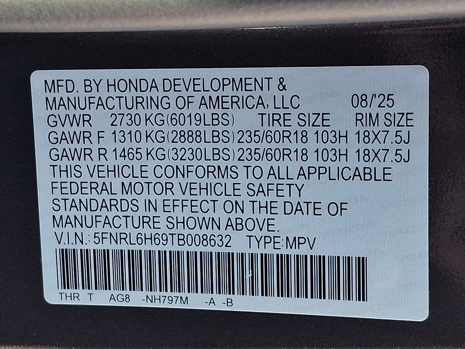 Certified 2026 Honda Odyssey EX-L image 32