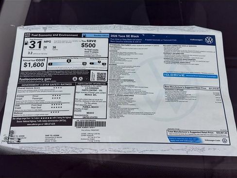 New 2026 Volkswagen Taos SE image 19