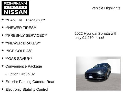 Used 2022 Hyundai Sonata SEL w/ Convenience Package FWD image 7