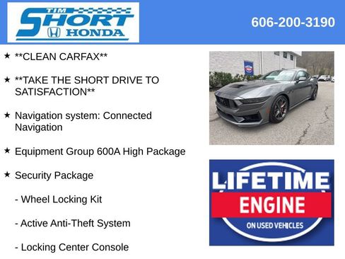 Used 2025 Ford Mustang Dark Horse w/ Security Package RWD image 5