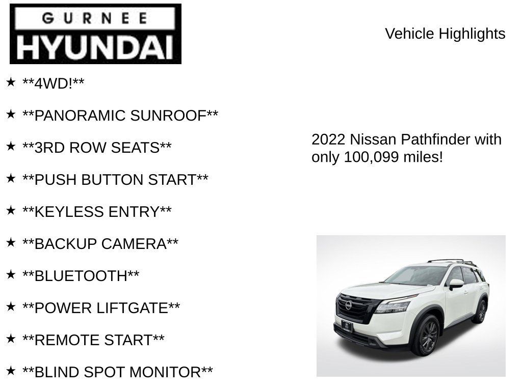Used 2022 Nissan Pathfinder SV w/ SV Premium Package AWD/4WD image 8