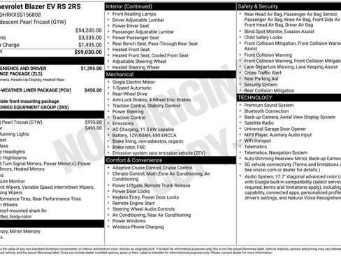 Used 2025 Chevrolet Blazer EV RS RWD image 7