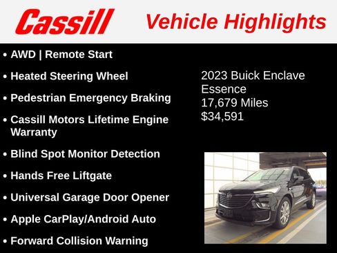 Used 2023 Buick Enclave Essence w/ Experience Buick Package AWD/4WD image 3