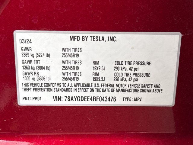 Used 2024 Tesla Model Y Long Range AWD/4WD image 19