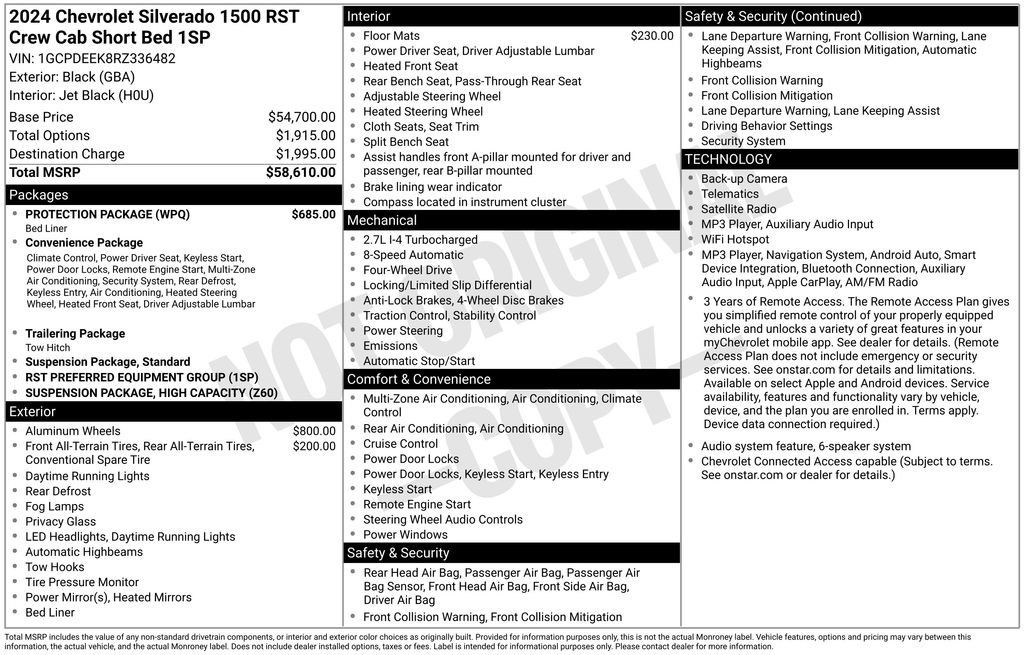 Certified 2024 Chevrolet Silverado 1500 RST w/ Protection Package AWD/4WD image 7
