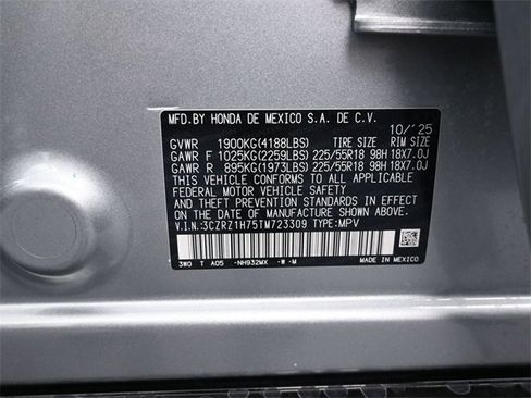 New 2026 Honda HR-V EX-L image 3