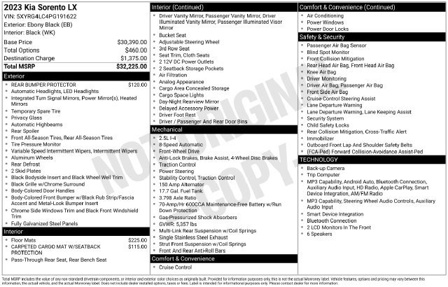 Certified 2023 Kia Sorento LX FWD image 41