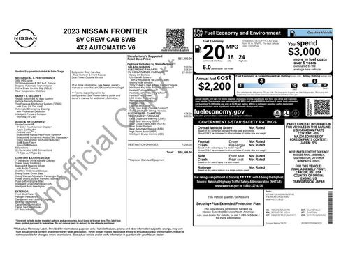 Certified 2023 Nissan Frontier SV w/ SV Convenience Package image 15
