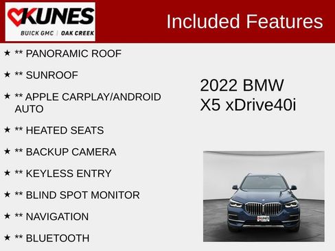 Used 2022 BMW X5 xDrive40i AWD/4WD image 2