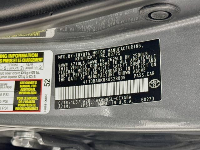 Certified 2025 Toyota Camry XLE AWD/4WD image 33