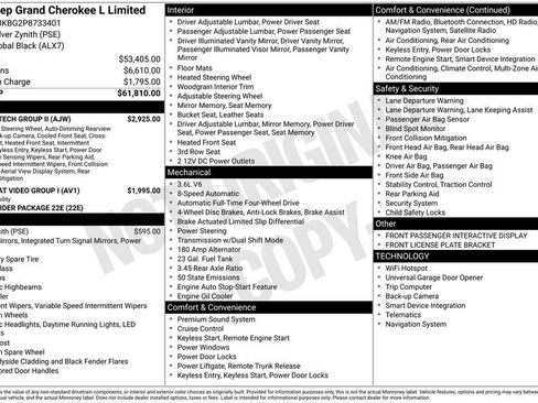 Used 2023 Jeep Grand Cherokee L Limited w/ Luxury Tech Group II AWD/4WD image 36