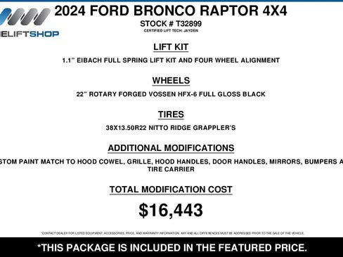Used 2024 Ford Bronco Raptor AWD/4WD image 2