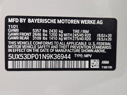 Used 2022 BMW X3 xDrive30i w/ M Sport Package image 24