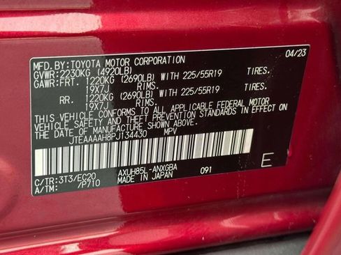 Certified 2023 Toyota Venza Nightshade AWD/4WD image 19