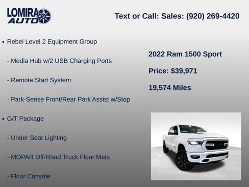 Used 2022 RAM 1500 Sport w/ G/T Package AWD/4WD image 14