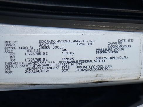 Used 2013 Ford E-450 and Econoline 450 Super Duty w/ Shuttle Bus Prep Pkg RWD image 48