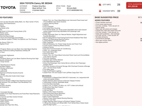 Used 2024 Toyota Camry SE w/ Convenience Package image 4