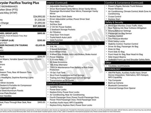 Used 2017 Chrysler Pacifica Touring Plus w/ Tire & Wheel Group FWD image 1