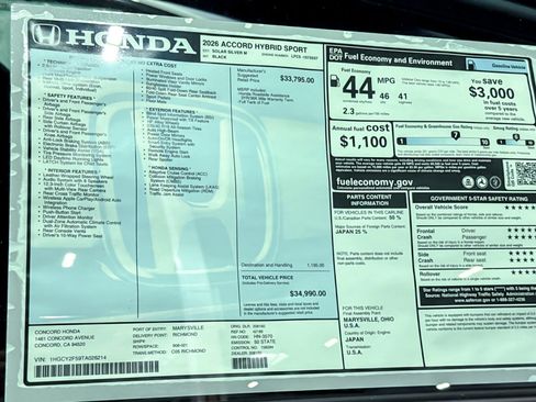 New 2026 Honda Accord Sport image 30