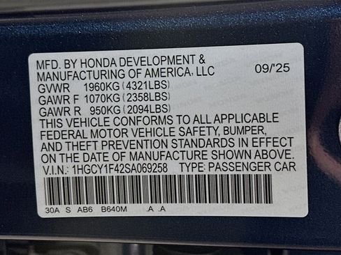 New 2025 Honda Accord SE image 31