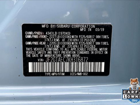 Used 2019 Subaru Crosstrek 2.0i Premium w/ Eyesight System AWD/4WD image 32