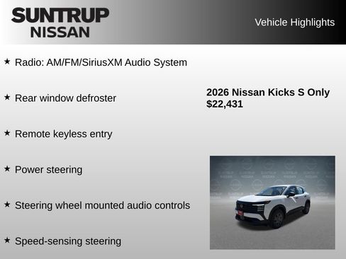 Used 2026 Nissan Kicks S FWD image 8