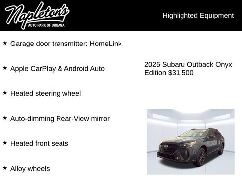 Used 2025 Subaru Outback Onyx Edition AWD/4WD image 7
