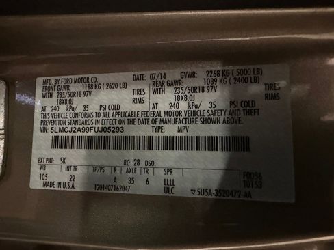 Used 2015 Lincoln MKC AWD w/ Equipment Group 101A Select image 18