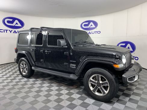 Used 2022 Jeep Wrangler Unlimited Sahara w/ LED Lighting Group image 1