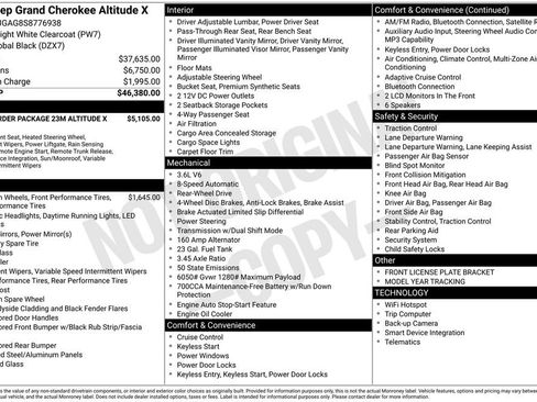 New 2025 Jeep Grand Cherokee Altitude RWD image 44