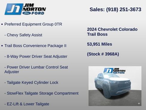 Used 2024 Chevrolet Colorado Trail Boss w/ Advanced Trailering Package AWD/4WD image 8