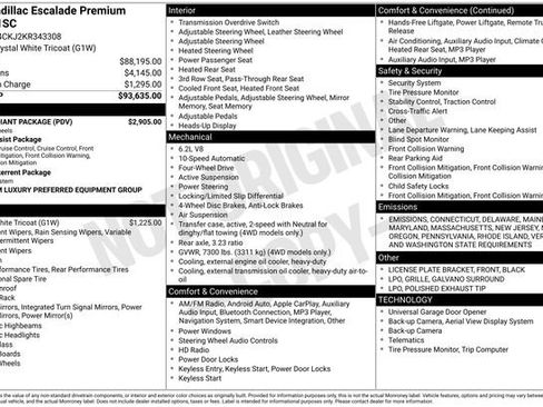 Used 2019 Cadillac Escalade Premium Luxury w/ LPO, Radiant Package image 30