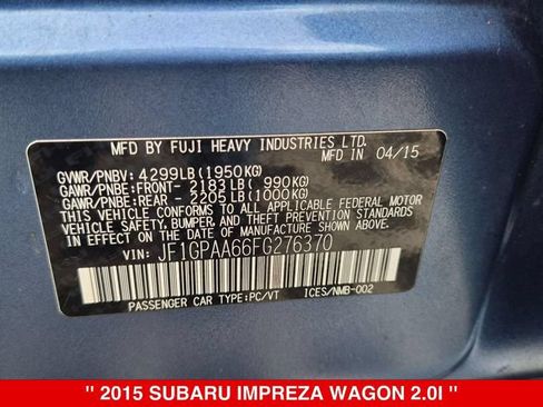 Used 2015 Subaru Impreza 2.0i AWD/4WD image 37