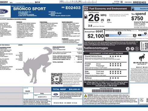 Used 2024 Ford Bronco Sport Big Bend w/ Convenience Package AWD/4WD image 42