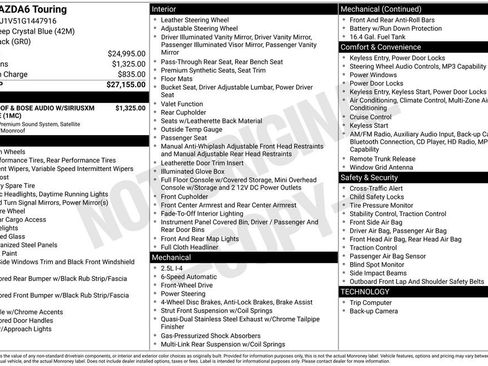 Used 2016 MAZDA MAZDA6 Touring image 16