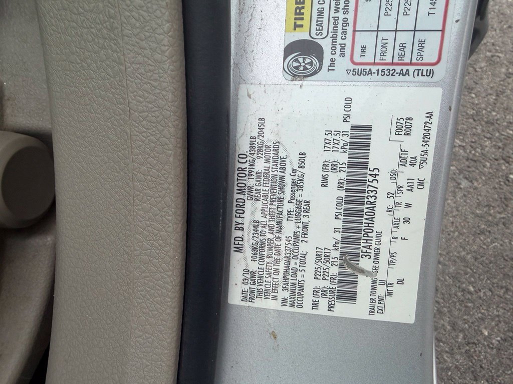 Used 2010 Ford Fusion SE FWD image 9