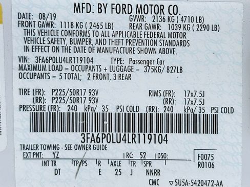 Used 2020 Ford Fusion SE FWD image 38