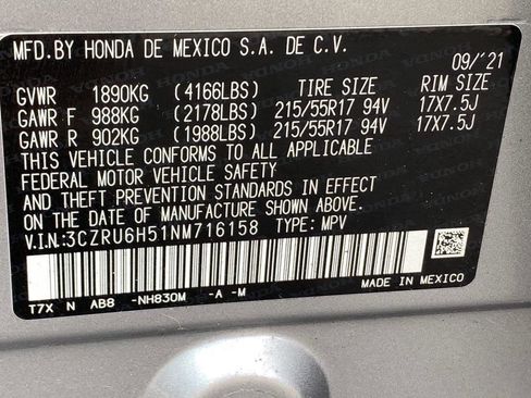 Certified 2022 Honda HR-V EX image 48