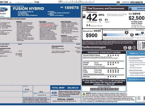 Certified 2019 Ford Fusion SE FWD image 35