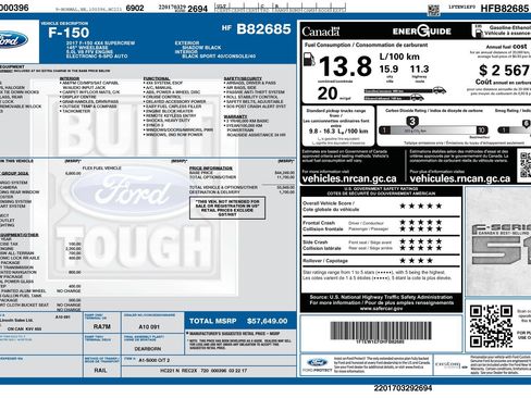 Used 2017 Ford F150 XLT w/ Equipment Group 302A Luxury AWD/4WD image 1