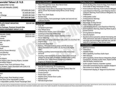 Used 2023 Chevrolet Tahoe LS AWD/4WD image 2