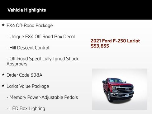 Used 2021 Ford F250 Lariat w/ Chrome Package AWD/4WD image 16