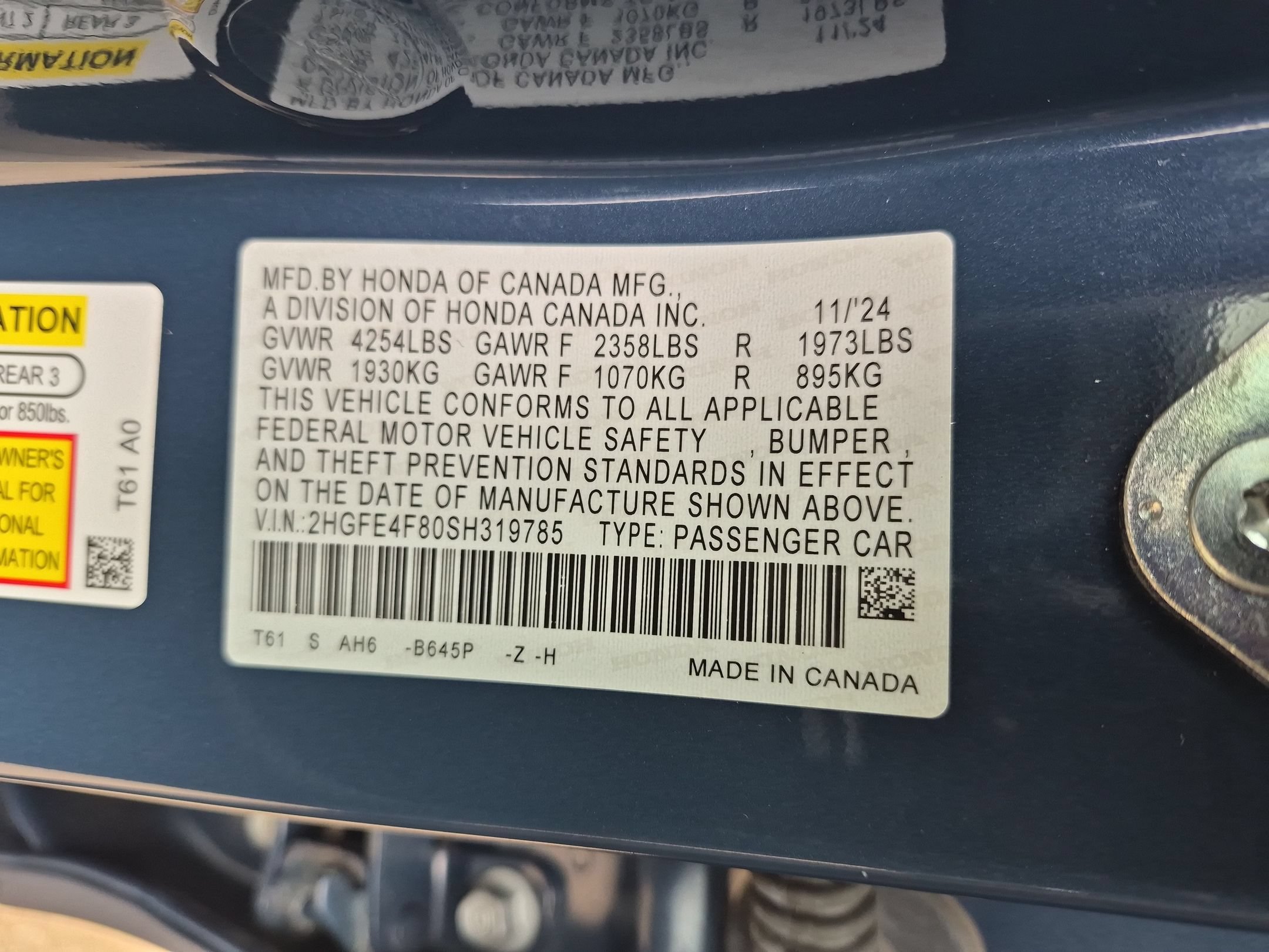 Certified 2025 Honda Civic Sport image 35