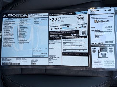 New 2026 Honda HR-V EX-L image 22