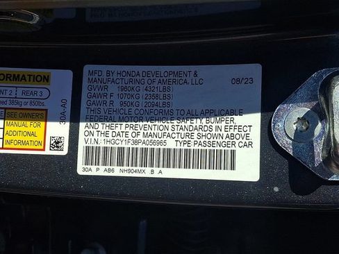 Used 2023 Honda Accord EX image 30